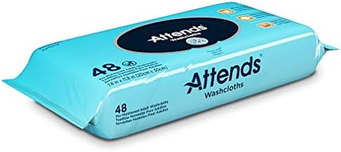 Attends 576 count bulk case of unscented disposable washcloths