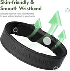 Child and adult wearing BuggyBands mosquito repellent bracelets outdoors