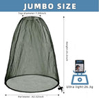 Two pack mosquito head net set in olive green color