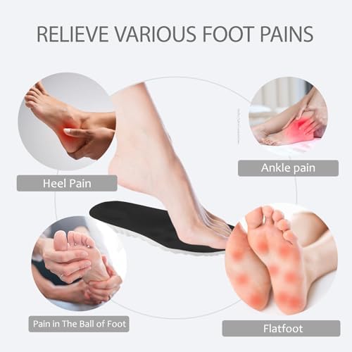 Underneath view of the anti-fatigue sports insoles showing grip pattern.