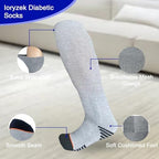 Ioryzek neuropathy socks stretched to show high elasticity for edema