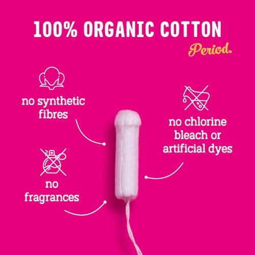 Organic cotton tampon with plant based sugarcane applicator detail