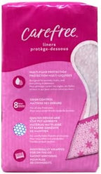 Side view of Carefree 60 count box highlighting the 8-hour odor control feature.