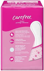 Individually wrapped Carefree daily liners for on-the-go feminine hygiene.