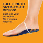 Dr. Scholl's sized to fit shoe inserts for plantar fasciitis treatment and support.