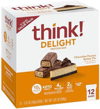 think! Delight Protein Bars, Chocolate Peanut Butter Pie, Low Sugar & Low Carb Gluten-Free Snack, Keto Friendly Snacks, 12 Count (Packaging May Vary) - Image 2