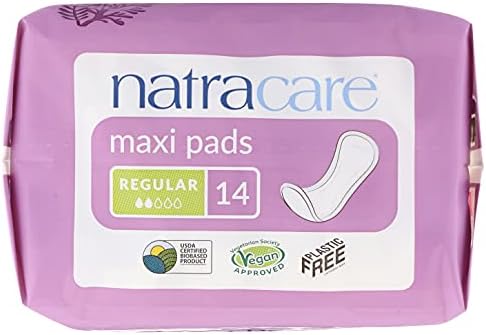 Natracare organic cotton cover maxi pads for light to medium menstrual flow