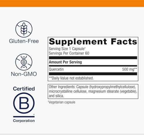 Close up of practitioner exclusive professional grade quercetin capsules from Metagenics