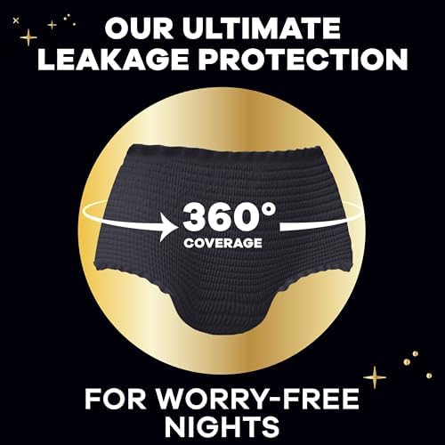 Side profile of Always ZZZ disposable period underwear for women