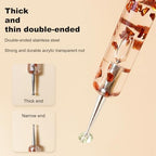Close up of double ended nail art stylus tips
