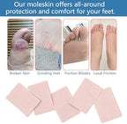 Cuttable cotton moleskin sheets for customized shoe comfort.