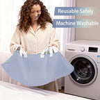 Reinforced stitching detail on the ergonomic hand grips of the GOJVT elderly care transfer underpad