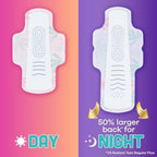 Close up of Always Radiant Teen Size 4 overnight pad back coverage