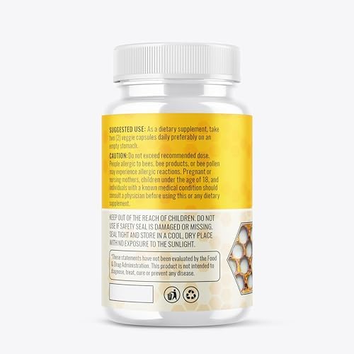 Premium gluten free non GMO royal jelly capsules for natural glowing skin wellness