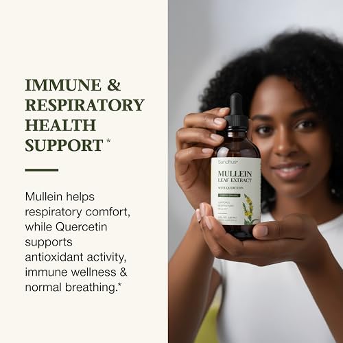 Four fluid ounces bottle of imported mullein drops for immune defense