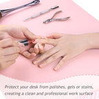 Professional nail tech supplies PU leather desk mat