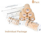 Multi pack of beige cohesive tape rolls for first aid and sports injury.