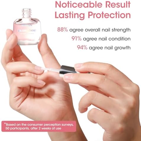 Natural shiny finish of Gellen air drying nail growth treatment