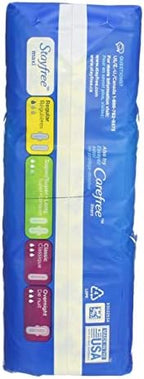 Side view of Stayfree maxi sanitary napkin pack highlighting anti-leak channels.