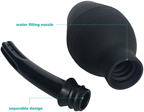 Close up of the smooth rounded tip nozzle of the Abyclean enema bulb