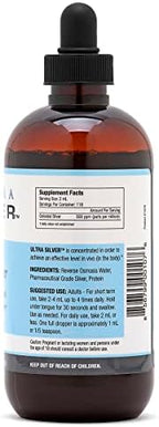 Imported Ultra Silver mineral supplement 8 Fluid Ounce packaging details