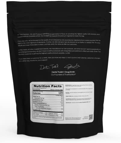 Chocolate Fudge Brownie egg protein powder nutritional label and facts