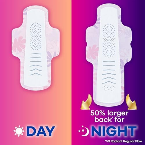 Authentic Always Radiant imported sanitary napkins for heavy flow cycles.