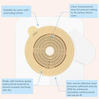 Heagimed premium stoma supplies package detailing skin friendly hydrocolloid base plates