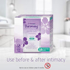 Theraworx Harmony daily feminine care wipes ingredients and directions for use.