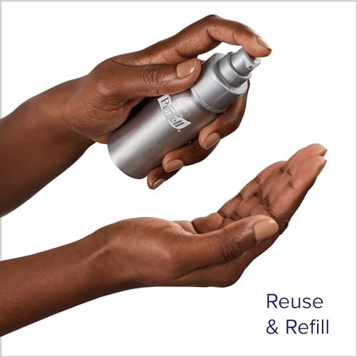 PURELL Advanced Hand Sanitizer Naturals + Refillable Aluminum Bottles, (2) 2 fl oz Travel-Size Bottles (Shipped Empty) and (1) 24 fl oz Refill (Pack of 1) – 3282-12KIT-EC - Image 5