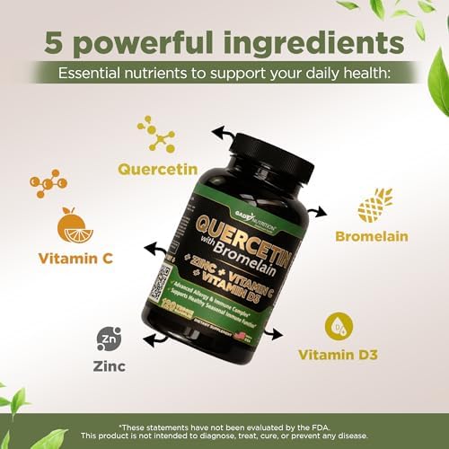 Gade Nutrition Quercetin with Bromelain 5-in-1 immune formula packaging side display