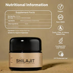 Essencraft pure Himalayan shilajit jar showing authentic seal and product dimensions.