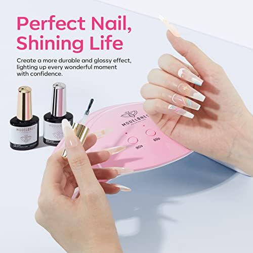 Modelones 48W nail lamp in use for salon quality gel manicure