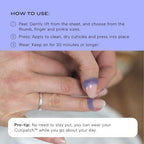 Cutipatch French Lilac sheets showcasing the slim discreet hydrogel texture