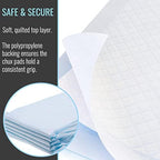 Demonstration of the heavy duty triple layer construction showing the thick polymer filled absorbent core.