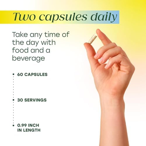 MegaFood Magnesium 60 capsules bottle side view showing usage instructions