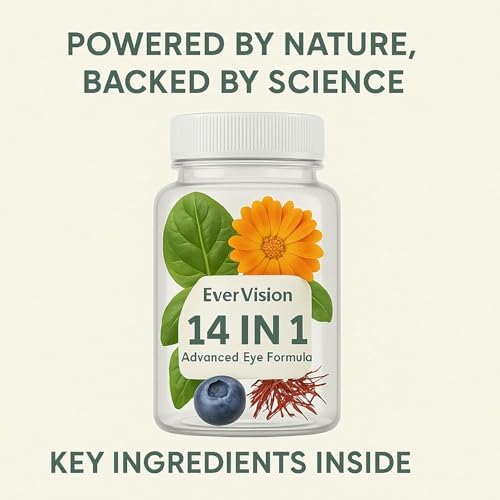 Side view of Evervision eye health dietary supplement