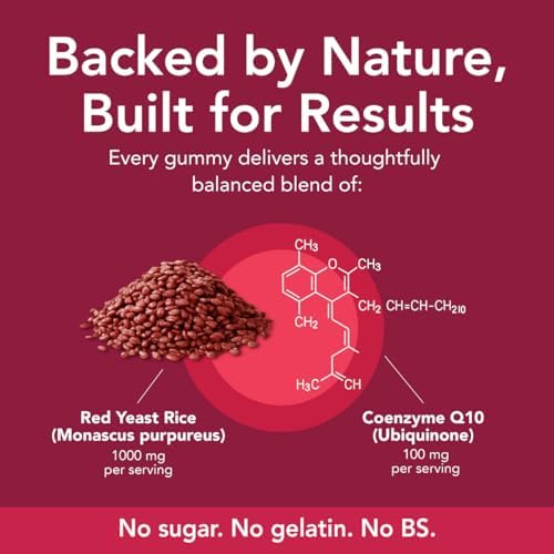 Gojoy Naturals red yeast rice gummies supplement facts