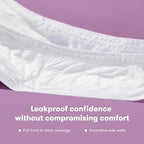 Side view of Frida Mom postpartum maxi pads for heavy flow protection.