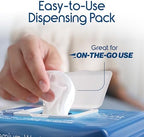 Side view of Inspire adult washcloth 8 pack bundle