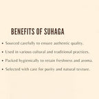 Ayurvedashree Suhaga 50 Grams container size comparison alongside traditional herbal ingredients.