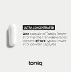 Toniiq high potency resveratrol capsules packaging top view