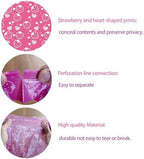 Discreet strawberry printed feminine waste bags for privacy protection.