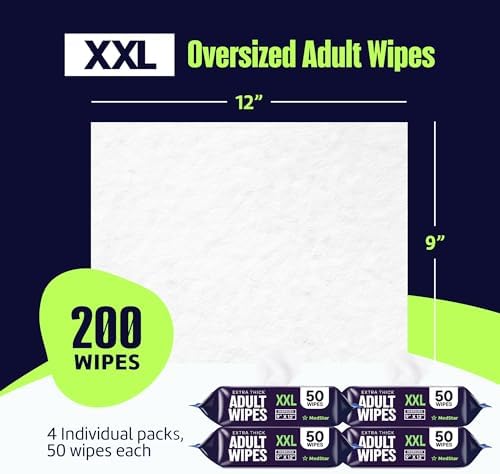 MedStar USA imported adult personal care wipes full bundle containing two hundred total washcloths.