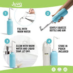Close up of the two different Juvo spray nozzle tips for customizable hygiene.