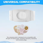 Close up of elastic opening on ostomy support brace