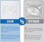 Individual sterile adhesive catheter holder packaging