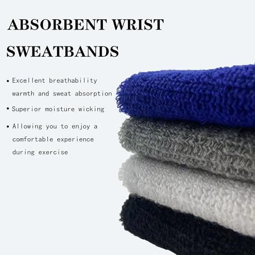 Close up of Imagerio absorbent wrist sweatbands set of eight
