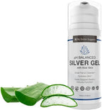 Clear non greasy texture of USA imported structured silver gel on fingertips