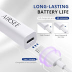 AIRSEE mini uv nail light showing focused beam concentration technology on nail tip